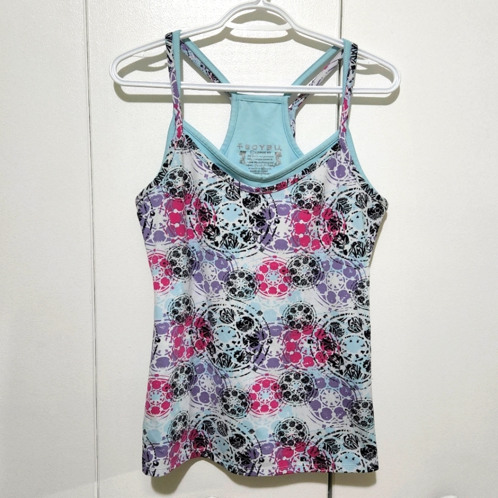 Soybu Lotus Fit yoga workout tank top with built in bra.